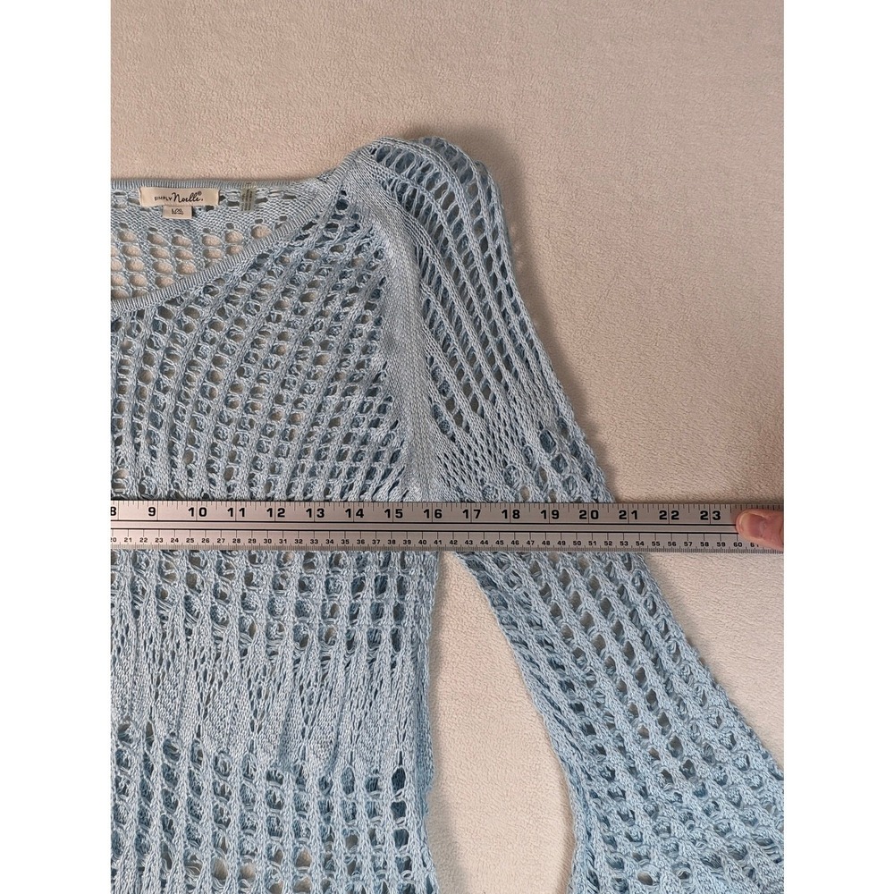 Simply Noelle Blue Crochet Swim Cover-up Dress Size L/XL 12-14 Festival Summer - Picture 3 of 6